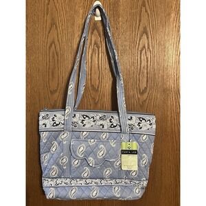 Tanya Lee Quilted Purse Blue Paisley Design New With Tag